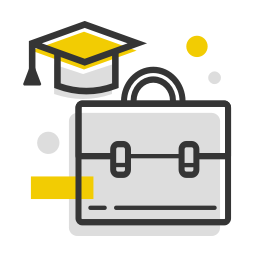 graduate hat and briefcase